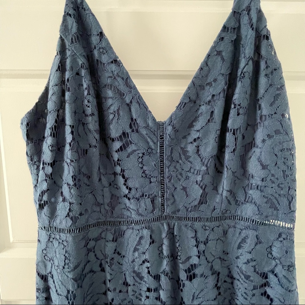 ASTR the Label Lace Mini Dress Navy Blue - Picture 3 of 5